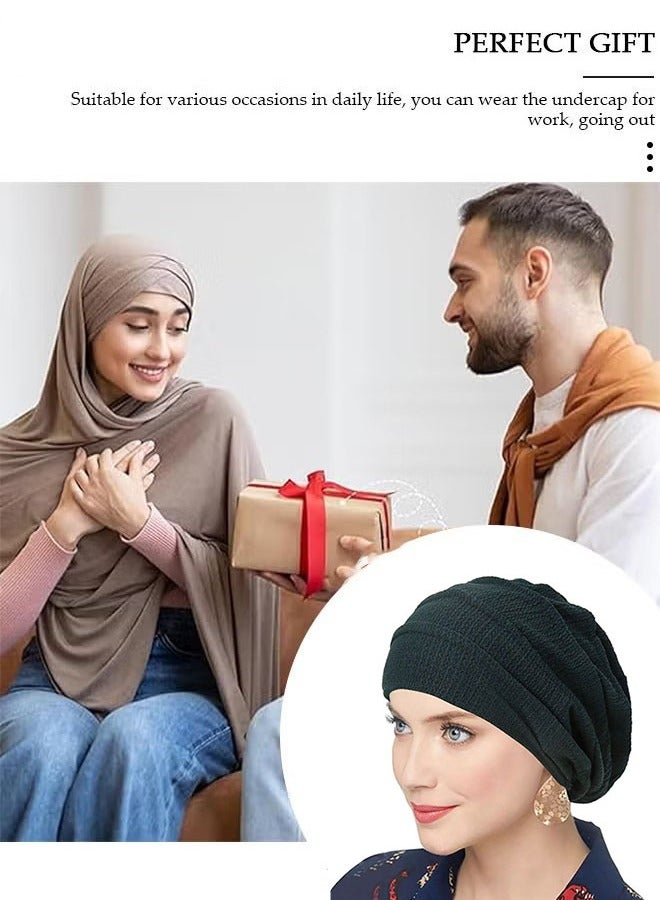 النساء تحت وشاح الحجاب قبعة قبعة قبعة رئيس رأس الحجاب الإسلامي قبعة العمامة إسلامية داخلية الحجاب وشاح القاع القاع كاب ناعم متماسكة غطاء الأنبوب للنساء الفتيات - Image 4