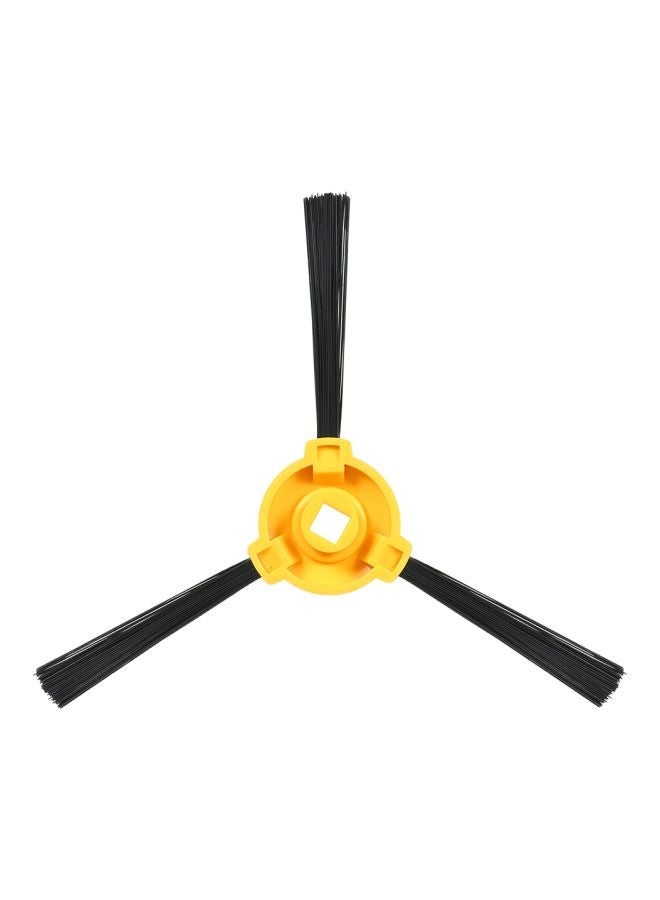 NIBEMINENT 6-Piece Replacement 3-Armed Side Brushes For Ecovacs Deebot N79 N79S Robotic Vacuum Cleaner H22455-6 Black/Yellow - Image 4