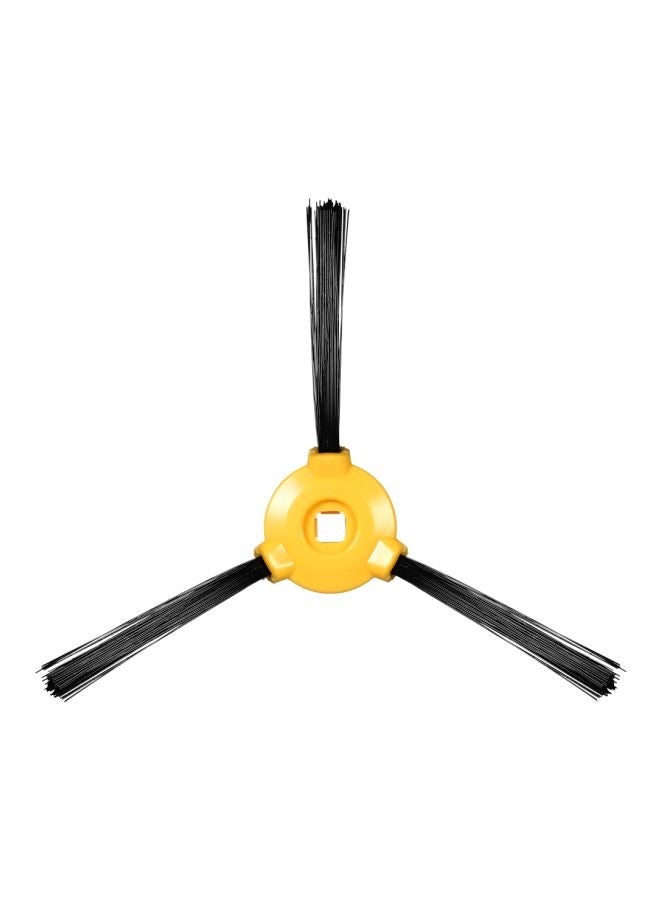 NIBEMINENT 6-Piece Replacement 3-Armed Side Brushes For Ecovacs Deebot N79 N79S Robotic Vacuum Cleaner H22455-6 Black/Yellow - Image 2