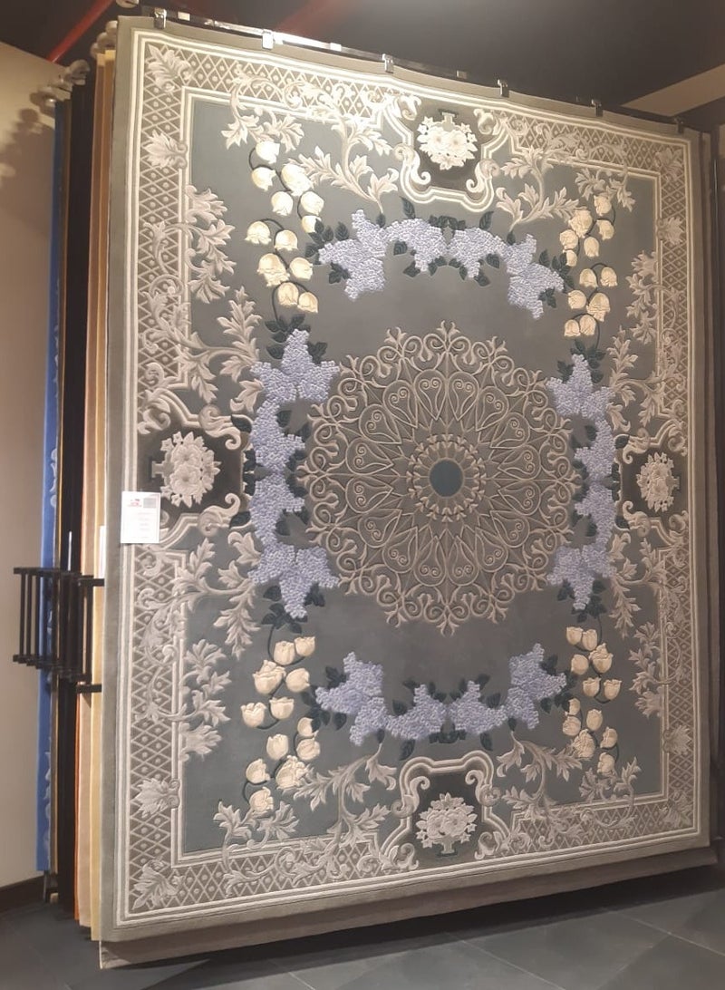 سجاد يدوي الصنع من صوف نيوزيلندا بنسبة 100% متعدد الألوان منسوج يدويًا 240 × 300 سم - Image 1
