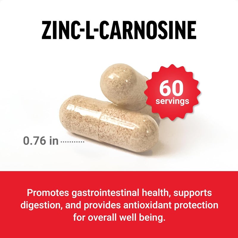 FORCE FACTOR Zinc LCarnosine Capsules to Support Gastric and Digestive Health Digestion and Bloating Supplement Vegan NonGMO No Gelatin 120 Capsules - Image 3
