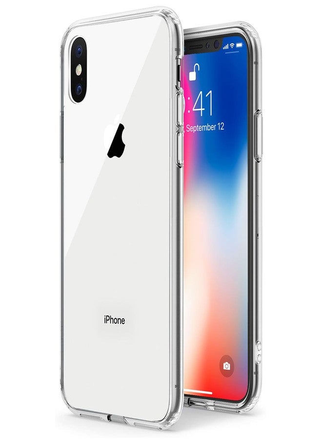 TENOC Phone Case Compatible with iPhone X & iPhone Xs, Clear Case Non-Yellowing Protective Bumper Hard Back Cover for 5.8 Inch - Image 1