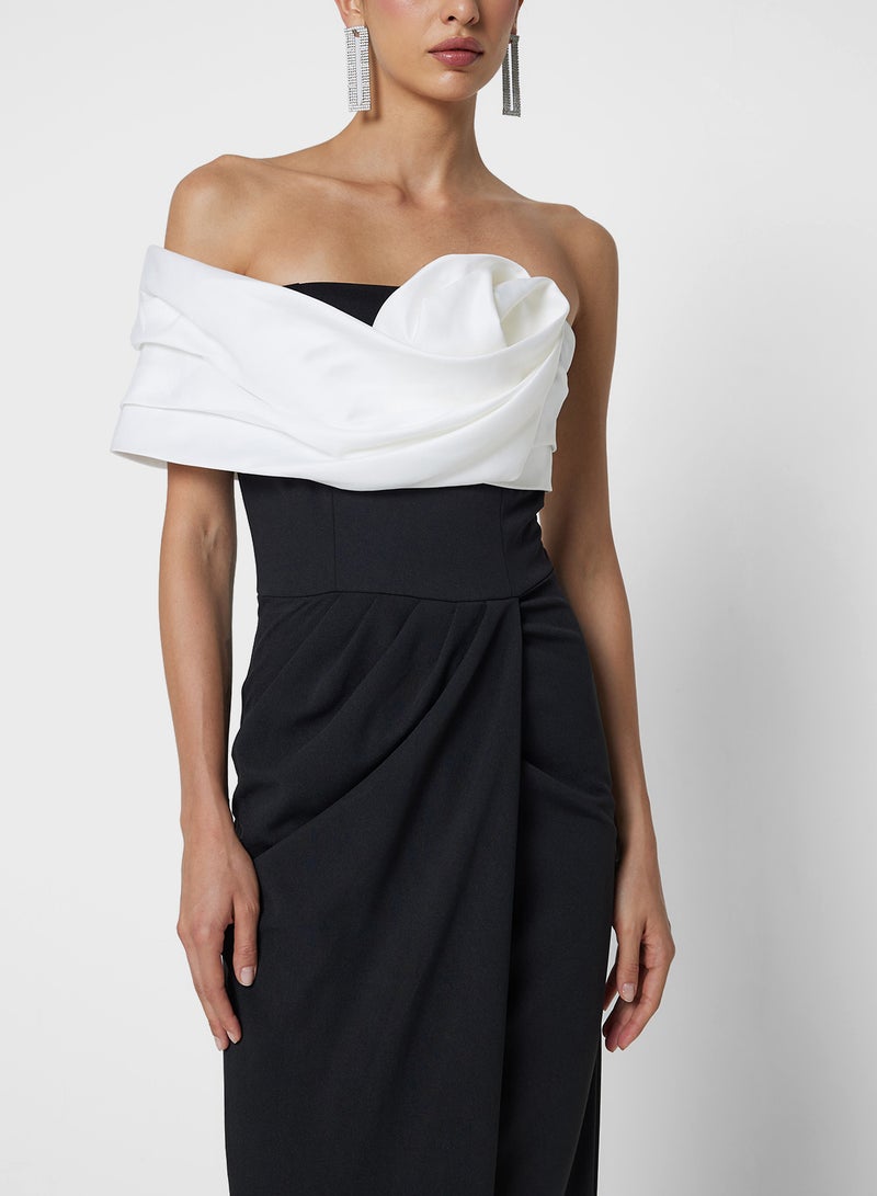 نمشي x فستان بكتف واحد بتفاصيل زهور - Image 3