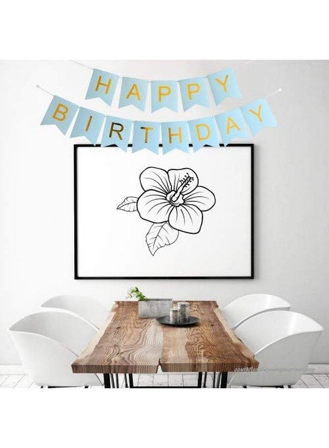 Balloonistics Happy Birthday Letters Card Board Banners (Blue & Gold) - Image 3