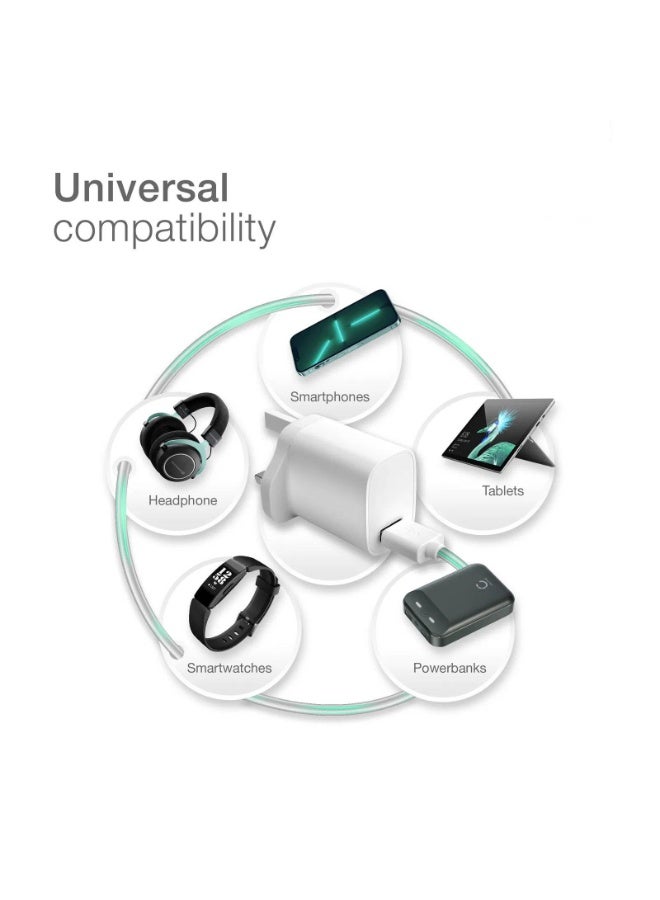 AMROAH 1 Port USB Charger 5V 3A 18W Charging Mains Wall USB Adapter Outlet Socket 100V-240V for Mobile Phone, Tablet, Speakers, Powerbank - Image 5