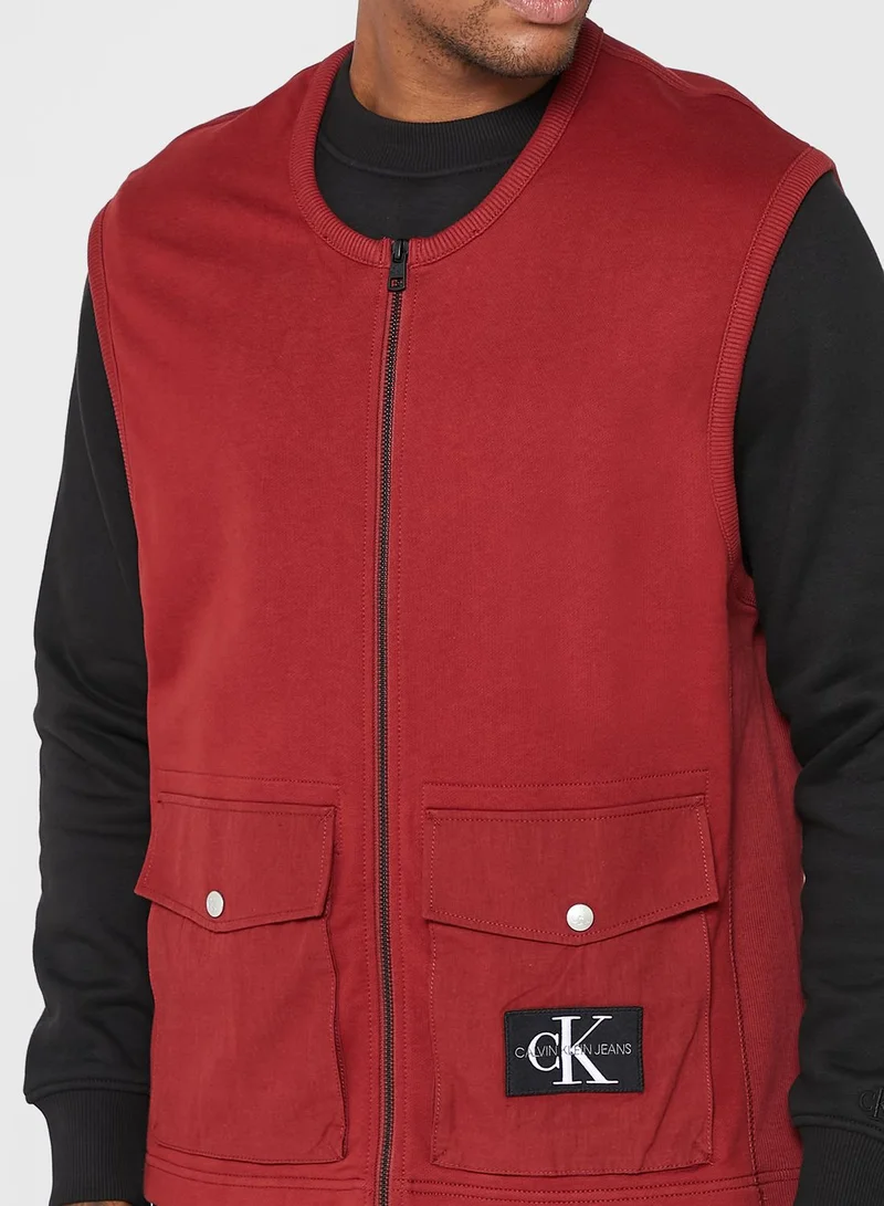 Calvin Klein Jeans Mono Logo Badge Waistcoat