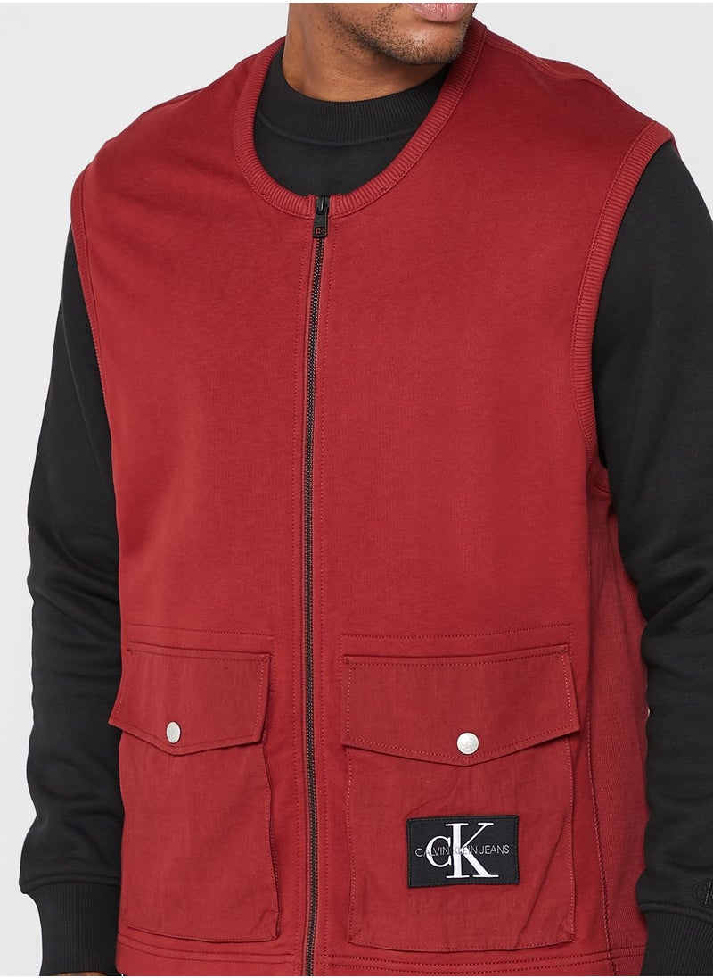 Calvin Klein Jeans - Mono Logo Badge Waistcoat - Image 1