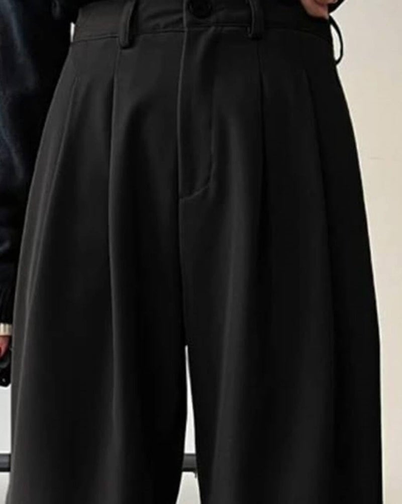 Toochki Trousers for Woman Pants Women's Formal Office Korean | Black Track Pant | Straight | Cotton Spandex Stretchable Trouser | High-Waisted Bottom Wear - Image 5