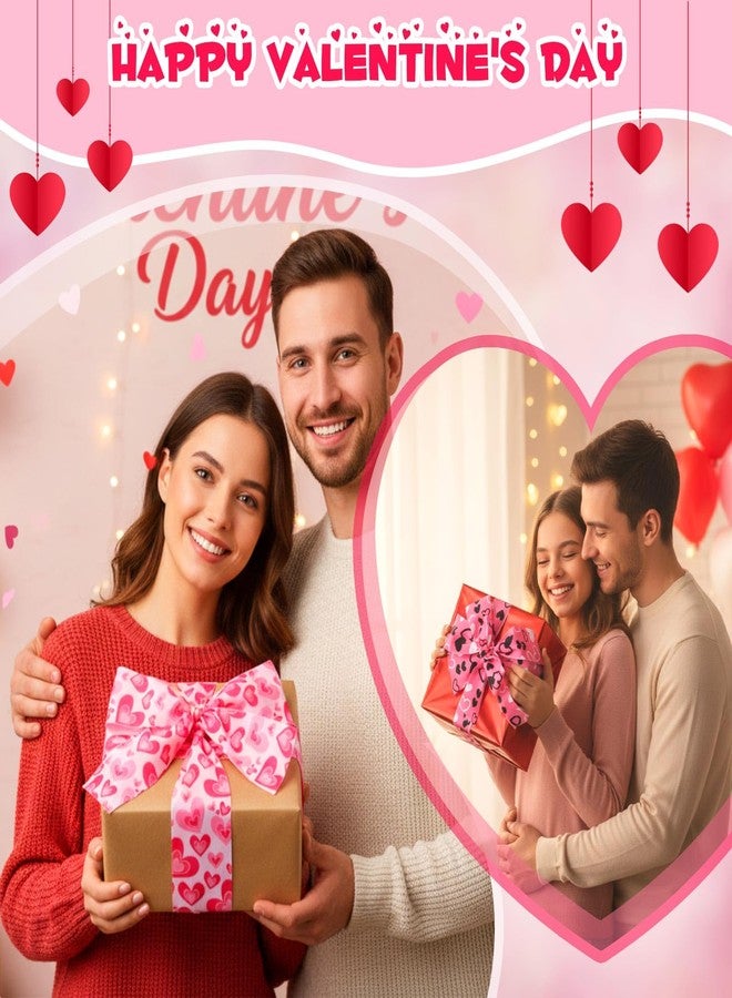 Tegeme 40 Pcs Valentine's Day Quilting Fabric Roll Cotton Red Pink Heart Romantic Quilting Patchwork 2.6 Inch Precut Patchwork Roll Decorative Sewing DIY Crafts for Valentine's Wedding (Classic) - Image 4