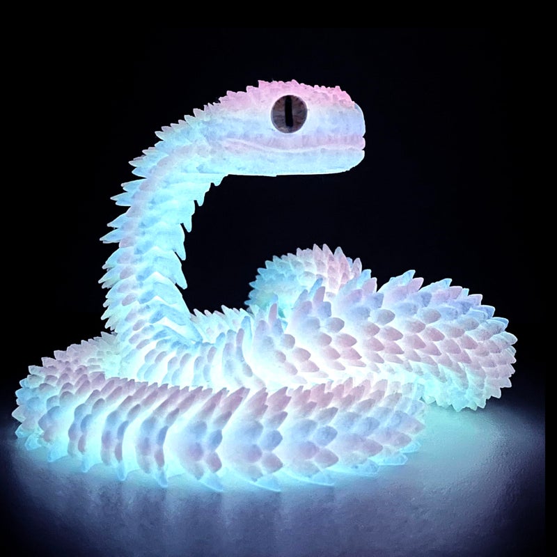 UXBSTM 24in 3D Printed Snake Toys Flexible 3D Printed Animal Fidget ADHD Snake Toys Perfect Desk Pet for Animal Collectors Easter Basket Essentials Easter Basket Stuffers - Image 2