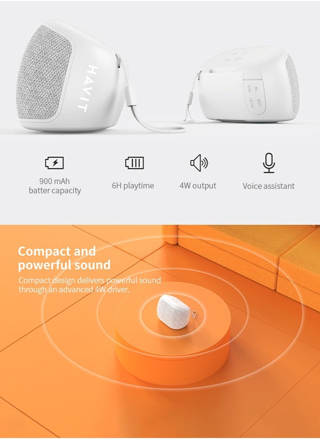 havit Bluetooth Speaker, IPX4 Waterproof, Offering Wireless/AUX/TF Card/USB Disk Playback Modes, Suitable for Travel, Outdoor, and Indoor Use, Black  - Image 3