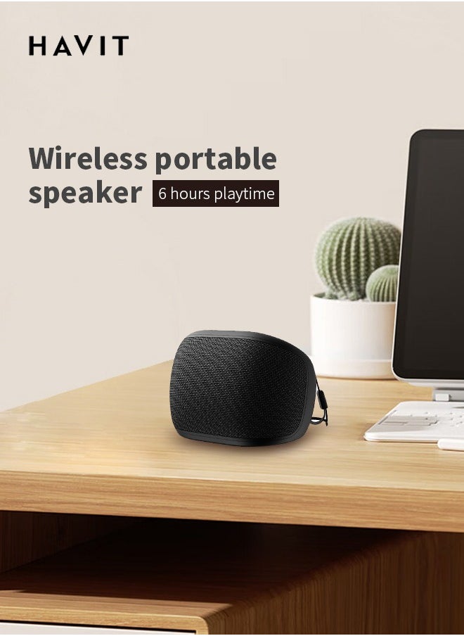 havit Bluetooth Speaker, IPX4 Waterproof, Offering Wireless/AUX/TF Card/USB Disk Playback Modes, Suitable for Travel, Outdoor, and Indoor Use, Black  - Image 2