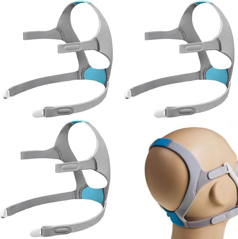 حزام رأس بديل لقناع CPAP لجهاز ResMed AirFit N20 - أشرطة رأس CPAP زرقاء لملحقات قناع انقطاع التنفس أثناء النوم - Image 1