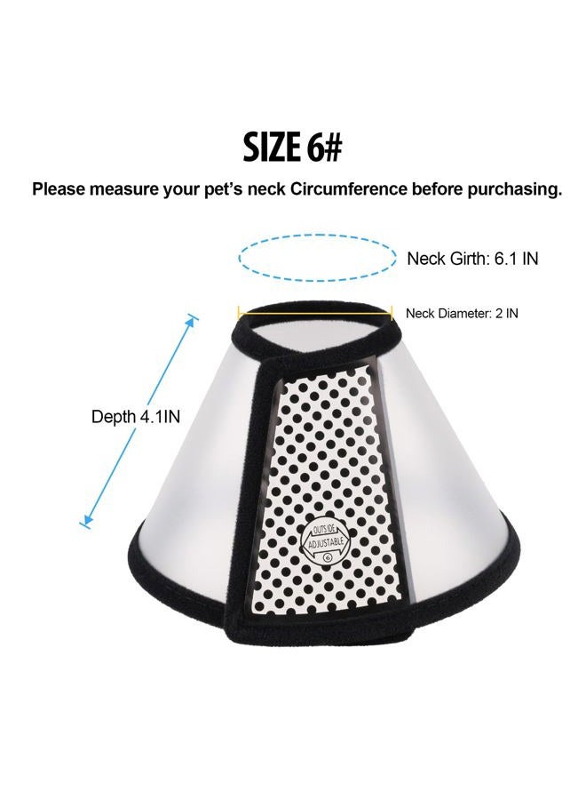 Depets Adjustable Recovery Pet Cone E-Collar for Cats Puppy Rabbit, Plastic Elizabeth Protective Collar Wound Healing Practical Neck Cover, Small & Medium - Image 4