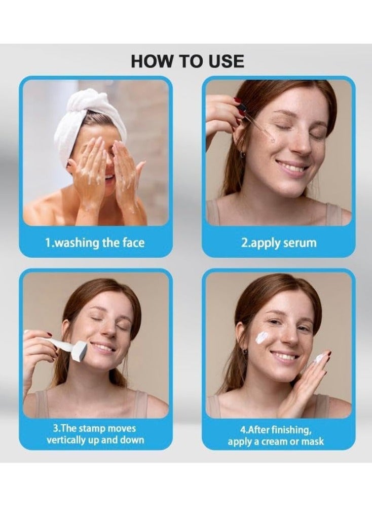 ختم ديرما ستامب 140 من التيتانيوم قابل للتعديل من سي 5 ايه قلم ميكرونيدل للجسم والشعر واللحية للعناية بالبشرة دكتور بيوتي للرجال والنساء للاستخدام المنزلي أبيض - Image 5