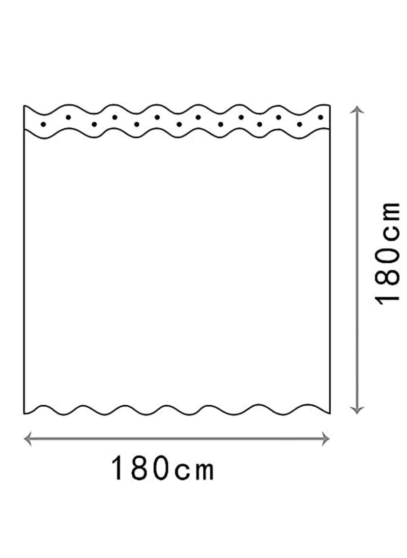 Arabest - Shower Curtain Mildew-Resistant Anti-Bacterial 3D Digital Printing Pattern Waterproof Heavy Weighted Hem Vine pattern( 180*180cm, with 12 Hooks) - Image 1