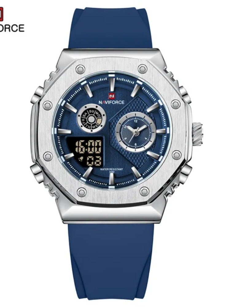 NAVIFORCE 9216 Top Brand Luxury Classic Original Men Watch Quartz Digital Male Clock Sport Rubber Man Wristwatch