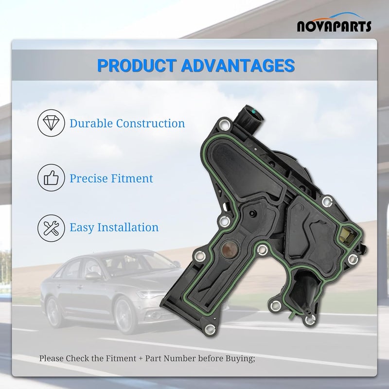 NOVAPARTS Oil Separator PCV Valve Cover with Gasket - Image 4