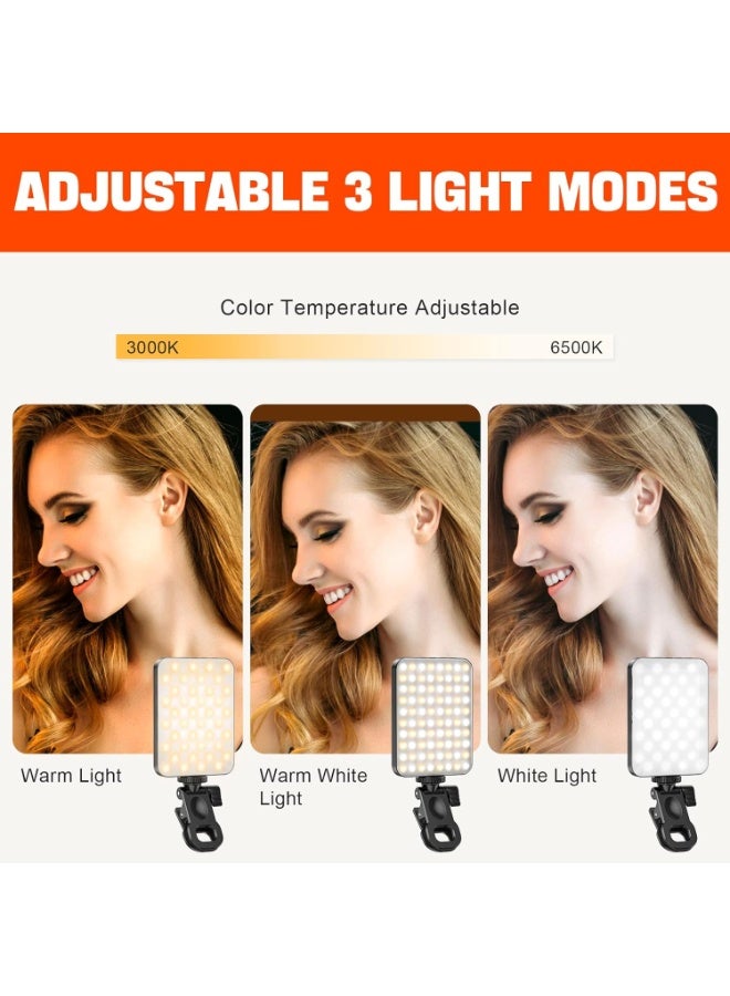 Rechargeable Selfie Light Clip – 3000mAh Portable Phone Light with 3 Light Modes & 10 Brightness Levels – For iPhone, iPad, Laptop, Makeup, TikTok, Vlog & Live Streaming  - Image 4