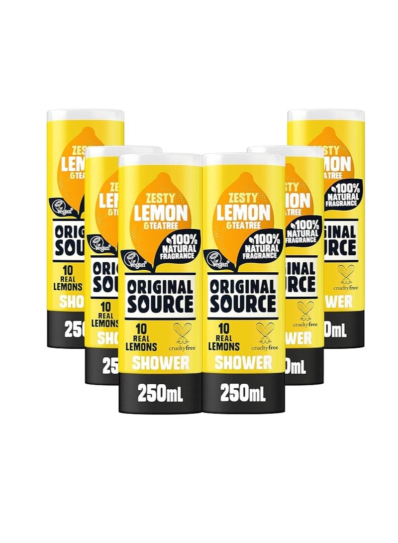 6 x Shower Gel Lemon & Tea Tree 250ml