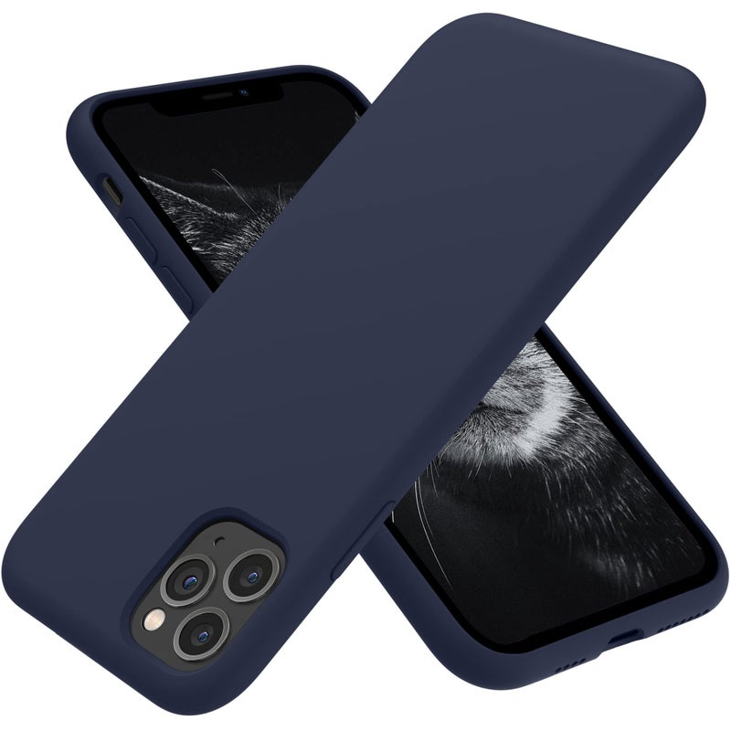 OTOFLY Compatible with iPhone 11 Pro Max CaseUltra Slim Fit iPhone Case Liquid Silicone Gel Cover with Full Body Protection AntiScratch Shockproof Case Midnight Blue - Image 2