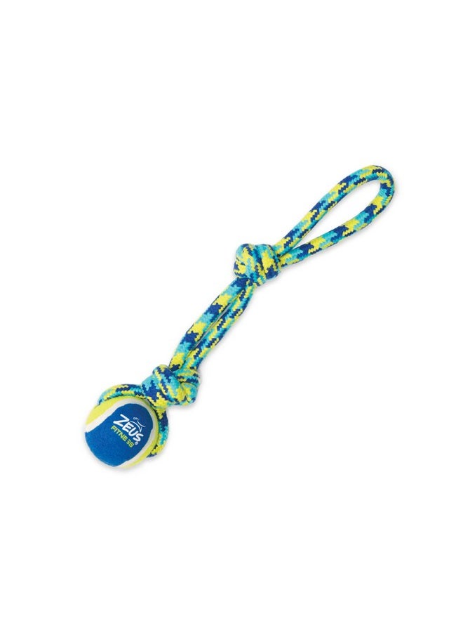 Zeus - Rope & Ball Toy For Dog’S Training And Playing Purpose Making Them Active And Healthy (Rope And Tennis Ball Tug) - Image 1