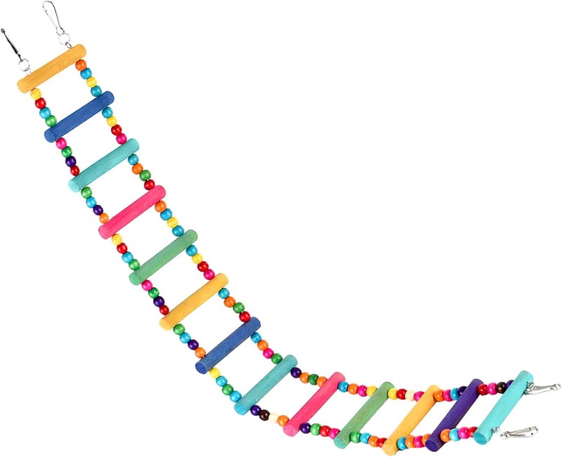 SunGrow Bird Ladder Bridge, 31x4 Inches, Raw Wood and Edible Dye, Suitable for Small to Medium Birds, 1 Piece - Image 2