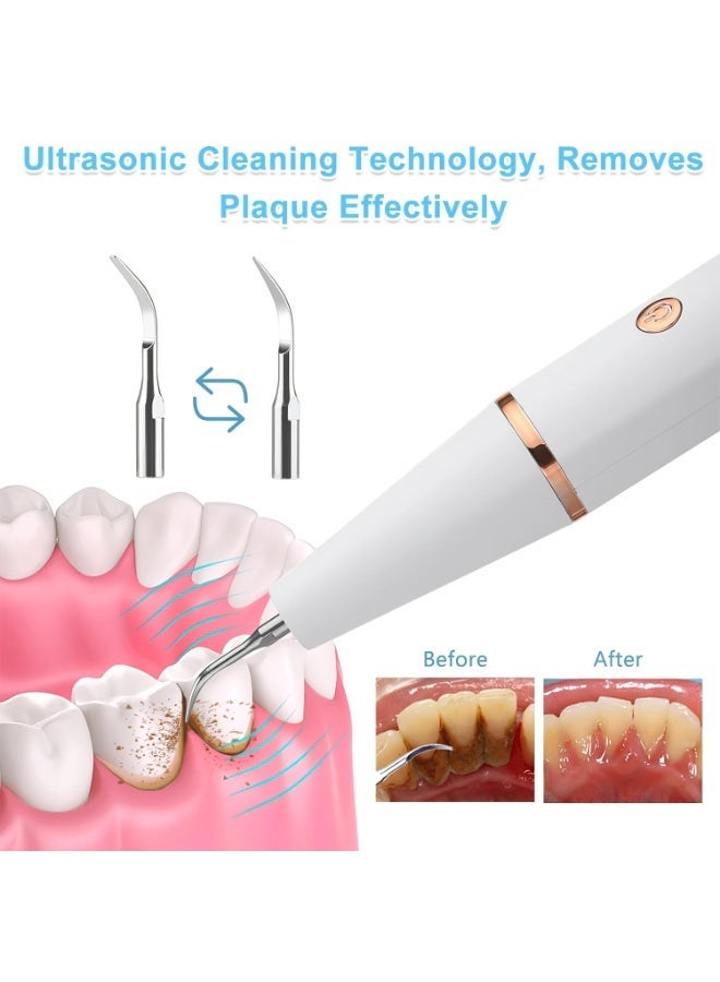 Plaque Remover for Teeth, Ultrasonic Scaler Tooth Cleaner with 3 Modes, Dental Tools for Calculus, Tarter, and Stain Remover, Electric Teeth Cleaning Kit with 2 Clean Heads & Dental Mirror - Image 4