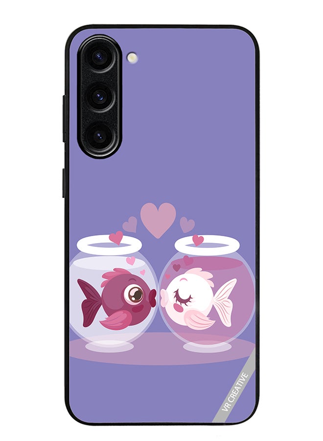 VR CREATIVE Protective Case Cover For Samsung Galaxy S24 Plus Love Fish Design Multicolour - Image 1