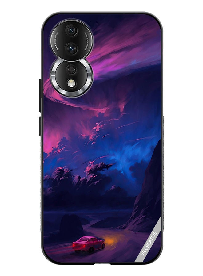 VR CREATIVE Protective Case Cover For Honor 80 Car On Empty Road Design Multicolour - Image 1