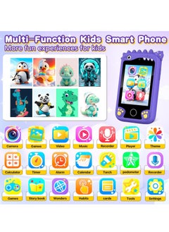 EVEREEN Children's Smartphone Toy For Boys And Girls 3 To 8 Years Old With A Camera With An 8G TF Card (Purple)  - Image 2