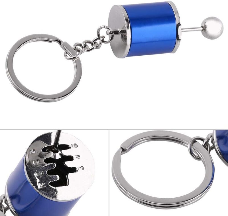 كلاراكو سلسلة مفاتيح Klarako Creative Auto Part Model Gear Box Shifter، مقبض عصا ناقل الحركة للسيارة الصغيرة علبة التروس المعدنية سلسلة مفاتيح حلقة مفاتيح للرجال (أسود) - Image 4
