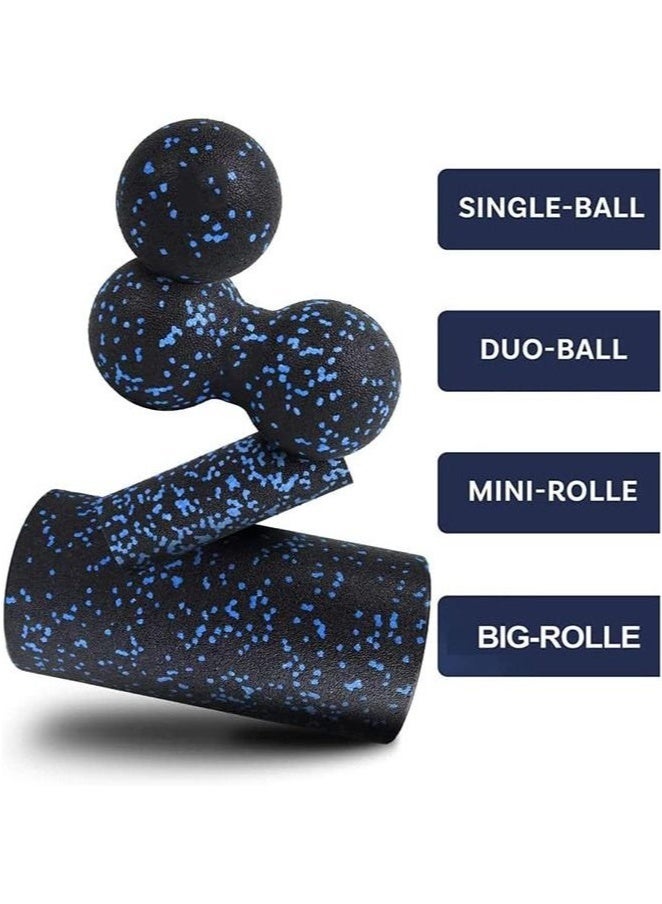 gogolove Fitness Yoga Equipment Foam Roller - 4 in 1 High Density Foam Roller Set， Leg Back Neck Pain and Muscle Exercise, Yoga Foam Roller for Physical Therapy Core Pain Relief Deep Tissue Massage - Image 2