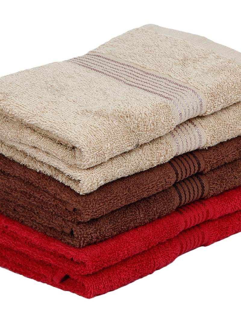 KOPA by Bianca 400 GSM 100% Cotton Soft Terry Towel l 6pc Hand Towel l Hand Towel for Kitchen l Small Towel l D`Ross l Brown-Gray-Tortilla - Image 5