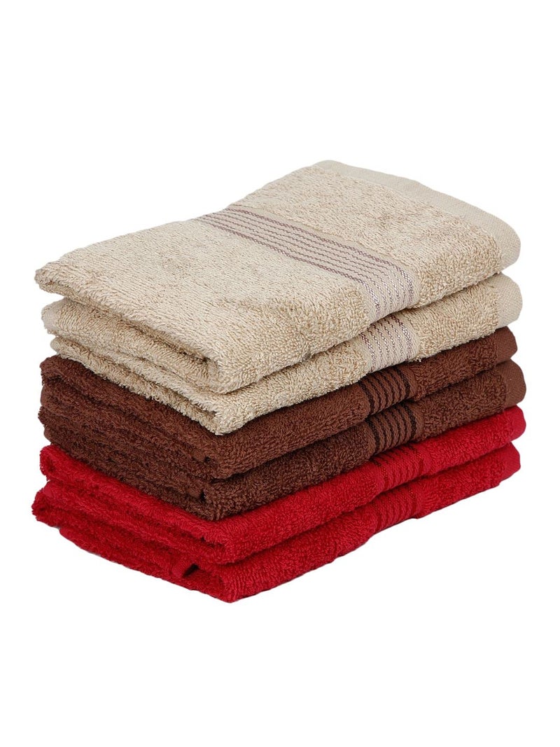 KOPA by Bianca 400 GSM 100% Cotton Soft Terry Towel l 6pc Hand Towel l Hand Towel for Kitchen l Small Towel l D`Ross l Brown-Gray-Tortilla - Image 3