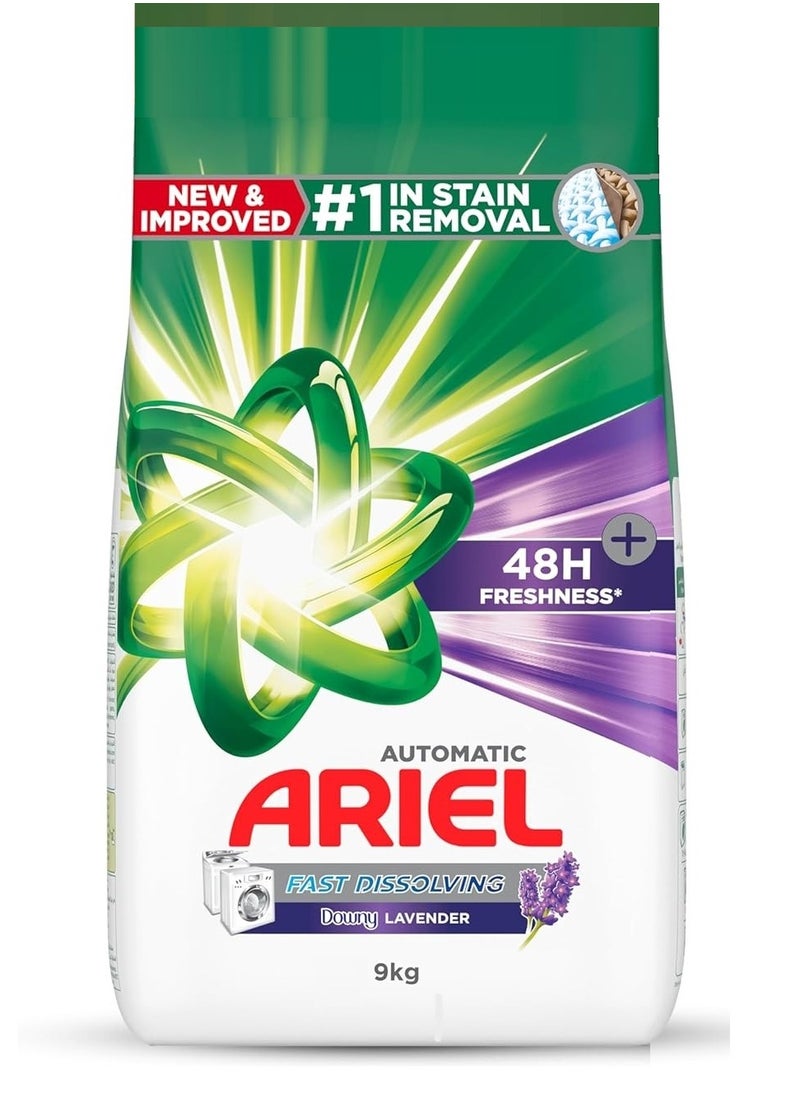 Ariel Lavender Laundry Detergent Powder with 48 Hours of Freshness, 9 kg  - Image 2