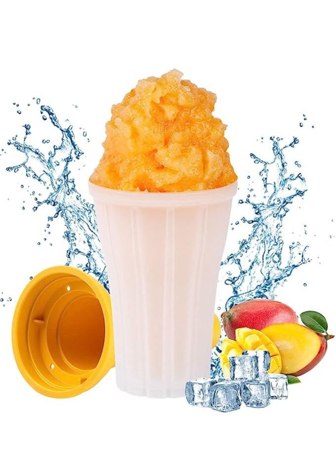 Generic - Slushy Maker Cup Slushie Maker Cup Magic Quick Frozen Smoothies Cup Cooling Cup Homemade Milk Shake Ice Cream Maker, BPA-free, Suitable for Families, Birthday Parties (Yellow) - Image 1