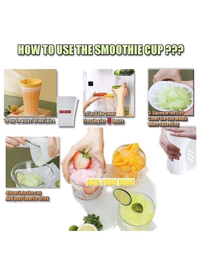 Generic - Slushy Maker Cup Slushie Maker Cup Magic Quick Frozen Smoothies Cup Cooling Cup Homemade Milk Shake Ice Cream Maker, BPA-free, Suitable for Families, Birthday Parties (Yellow) - Image 1