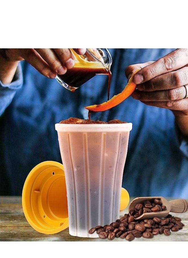 Generic - Slushy Maker Cup Slushie Maker Cup Magic Quick Frozen Smoothies Cup Cooling Cup Homemade Milk Shake Ice Cream Maker, BPA-free, Suitable for Families, Birthday Parties (Yellow) - Image 1