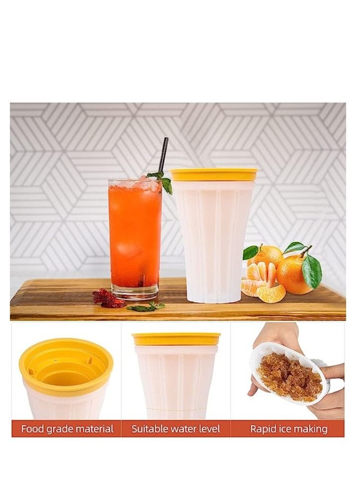 Generic - Slushy Maker Cup Slushie Maker Cup Magic Quick Frozen Smoothies Cup Cooling Cup Homemade Milk Shake Ice Cream Maker, BPA-free, Suitable for Families, Birthday Parties (Yellow) - Image 1