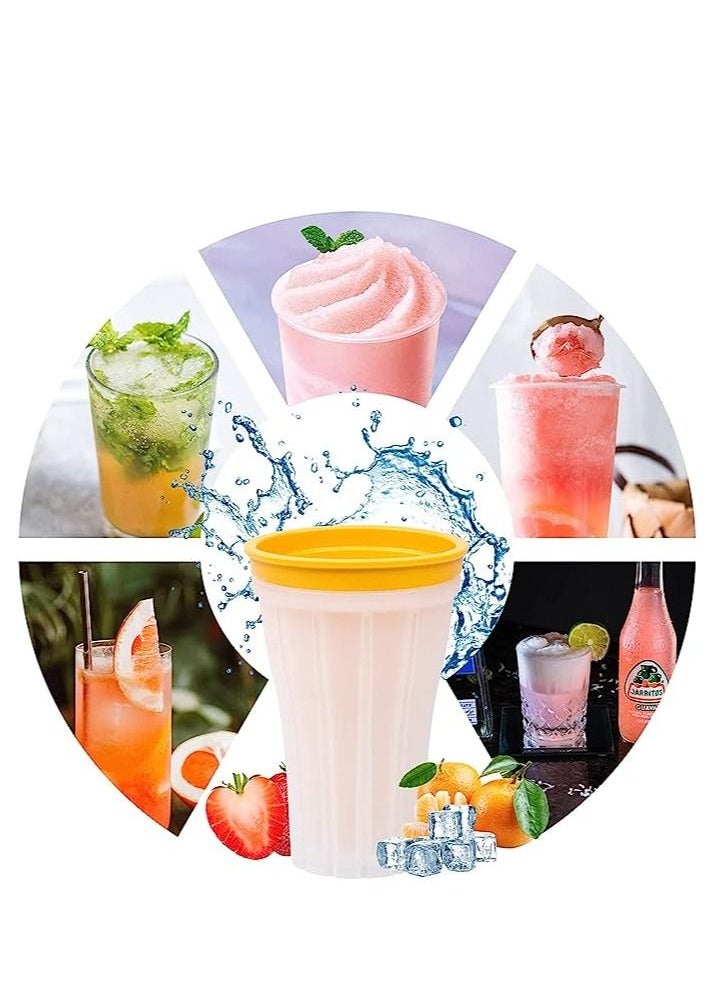 Generic - Slushy Maker Cup Slushie Maker Cup Magic Quick Frozen Smoothies Cup Cooling Cup Homemade Milk Shake Ice Cream Maker, BPA-free, Suitable for Families, Birthday Parties (Yellow) - Image 1