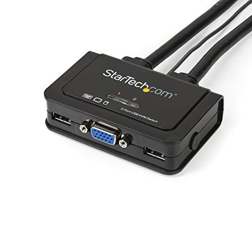 StarTech.com 2 Port USB VGA Cable KVM Switch USB Powered with Remote Switch Dual Port VGA KVM Switch - Image 2