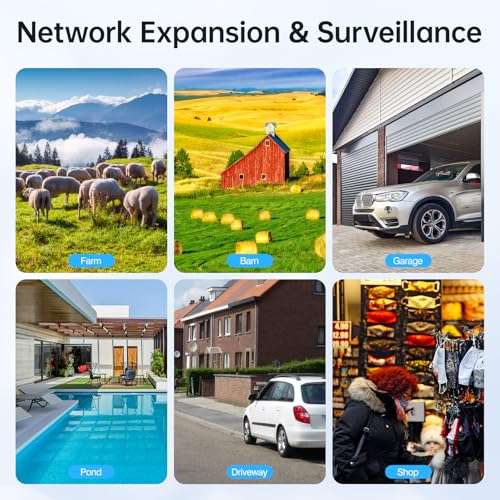 UeeVii Wireless Bridge with 2 Brackets, UeeVii 5.8G Point to Point WiFi Bridge, 2 km Long Range Outdoor CPE with Dual 100Mbps LAN Ports, 24V PoE Injector, Ideal for Extending Network to Barn, Garage, or Shop - Image 5