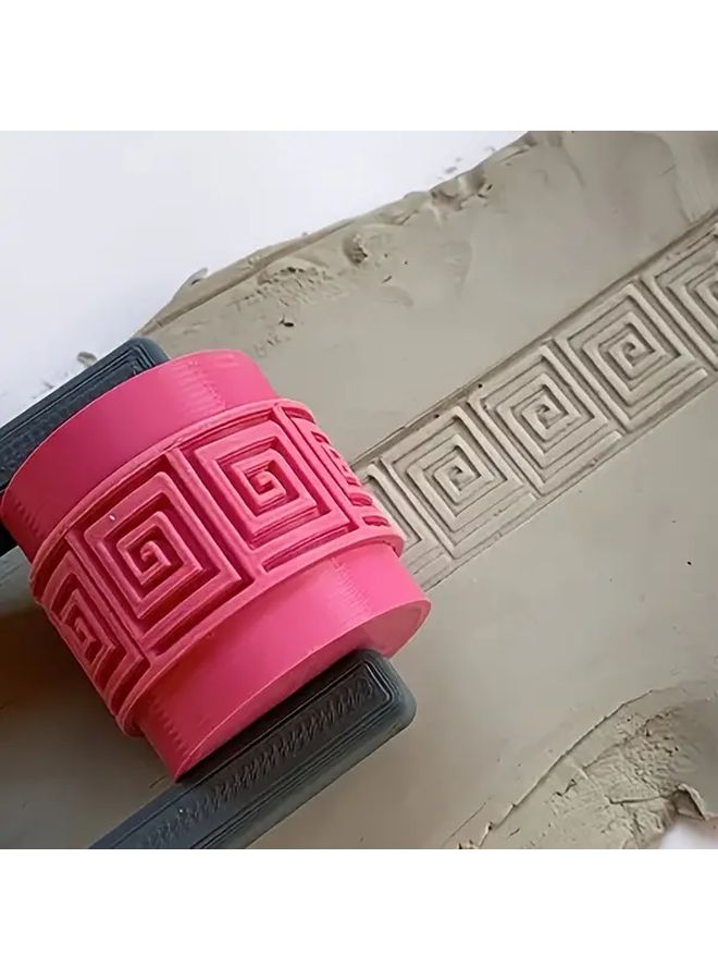 أسطوانة الطين بنمط الزهور لتقنيات الحرف اليدوية من الفخار والطين البوليمري والراتنج DIY - Image 5