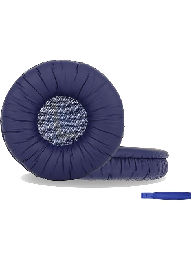 erorex Pro M Professional Replacement Ear Pads Compatible With Jbl Tune 600Bt T500Bt T450Bt &Many Other 70Mm Round On Ear Headphones Memory Foam Repair Parts Blue - Image 1