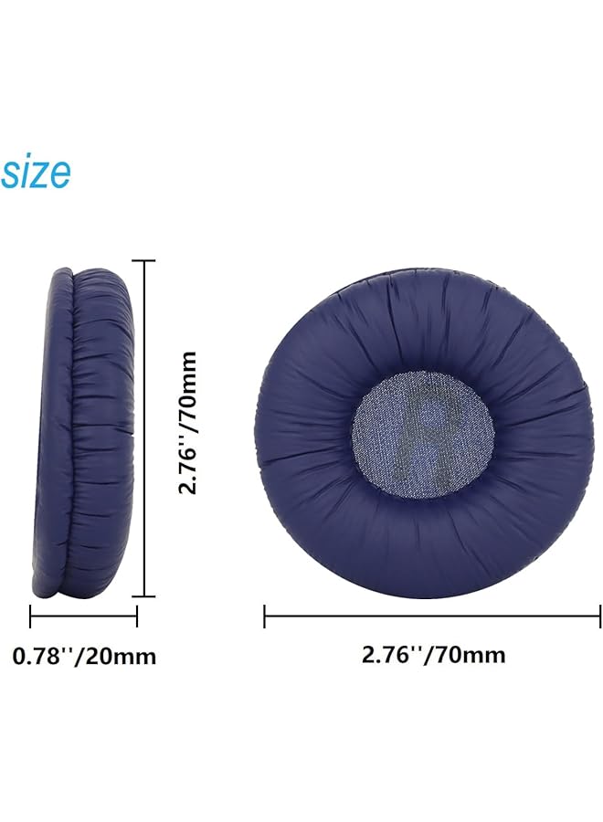 erorex Pro M Professional Replacement Ear Pads Compatible With Jbl Tune 600Bt T500Bt T450Bt &Many Other 70Mm Round On Ear Headphones Memory Foam Repair Parts Blue - Image 5