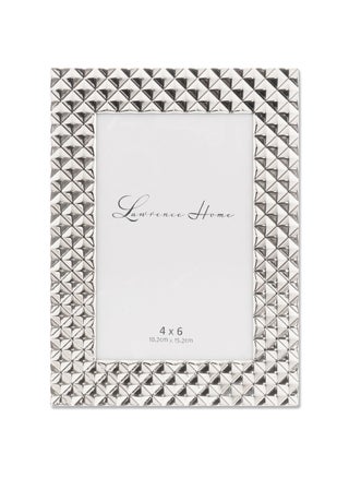 Lawrence Frames Diamond Pattern Polished Metal Picture Frame  4x6  Silver - pzsku/Z5DD89F7F2EEA2EC041AAZ/45/1749718195/be3f4622-69e5-45c9-b6f0-ba428acae7af