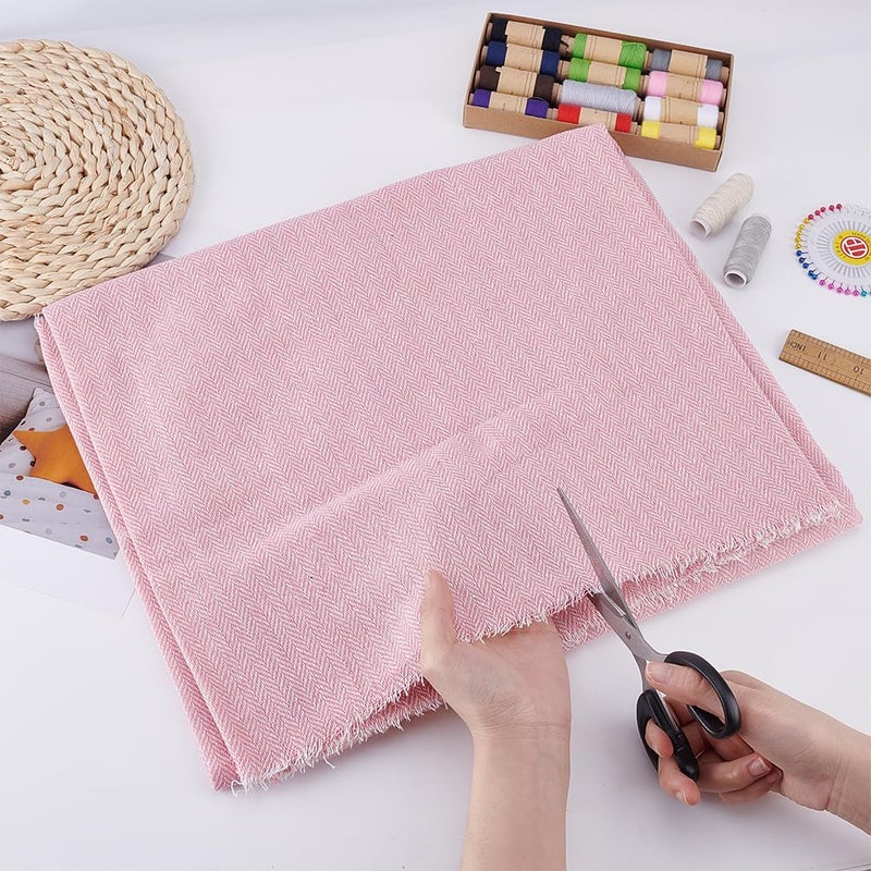 AHANDMAKER 1 Yard Wool Tweed Fabric Wool Remnants Offcuts Tweed Squares Felt Sheets Woolen Fabric for Craft Decorative Clothing Accessories Felting Applique, Pink (150 x 100cm) - Image 3