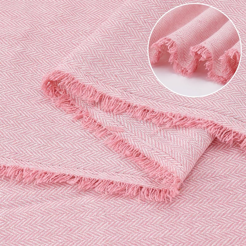 AHANDMAKER 1 Yard Wool Tweed Fabric Wool Remnants Offcuts Tweed Squares Felt Sheets Woolen Fabric for Craft Decorative Clothing Accessories Felting Applique, Pink (150 x 100cm) - Image 4