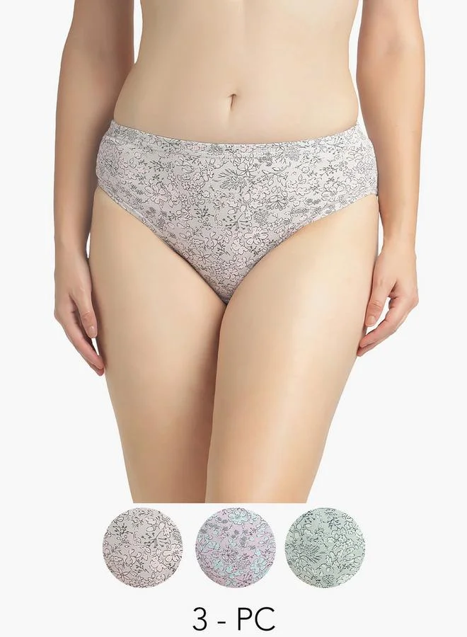 فاف Set of 3 - Juliet Hipster Briefs Printed